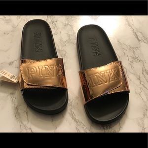 Rose go Victoria’s Secret PINK slides